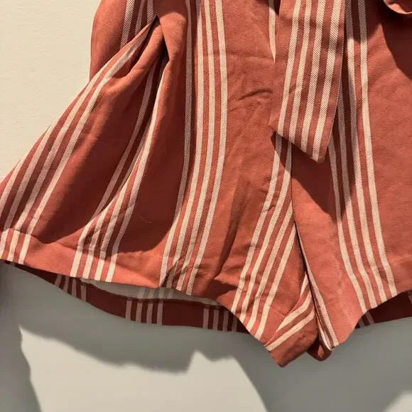 Torrid Womens Beachy Pink/Red Striped Shorts | Size 16 - Picture 6 of 9